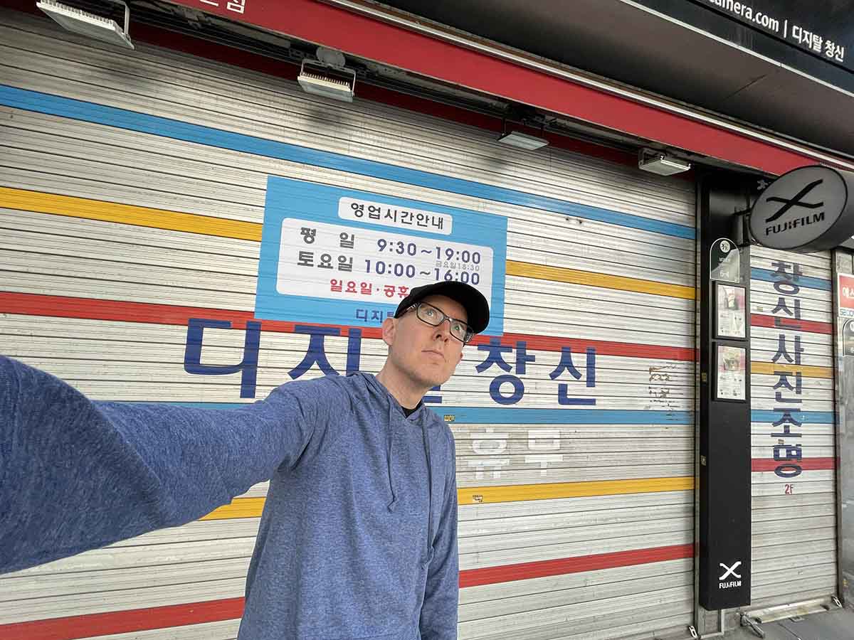 Scott exploring downtown Seoul