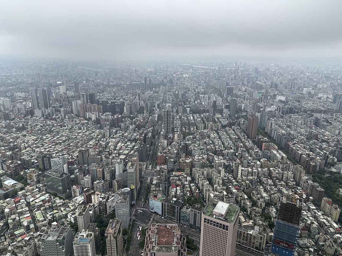 View of Taipei from the Taipei 101 observation deck